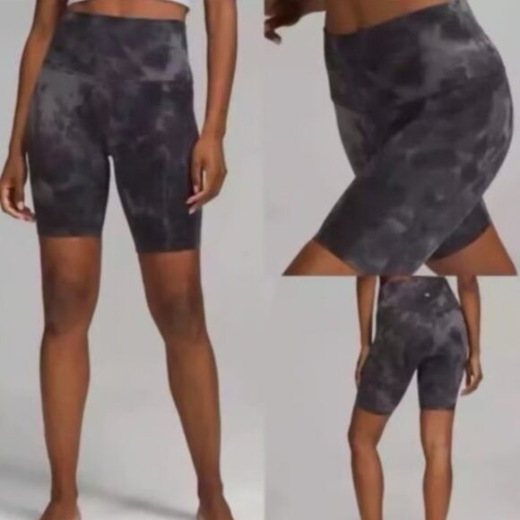 Lululemon Women Align Diamond Dye Pitch Grey Graphite High-Rise Short 6" Size 0 - Picture 3 of 7